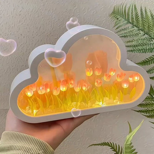 Flower Cloud Tulip Mirror Lighting Lamp